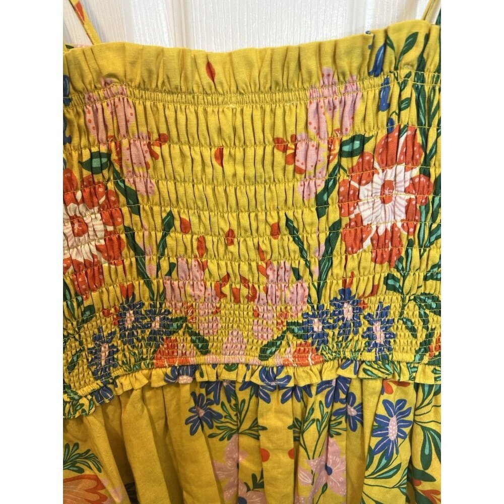 Chelsea & Violet Sleeveless Smocked Yvette Mini Dress L Floral Resortwear NWT - Picture 6 of 10